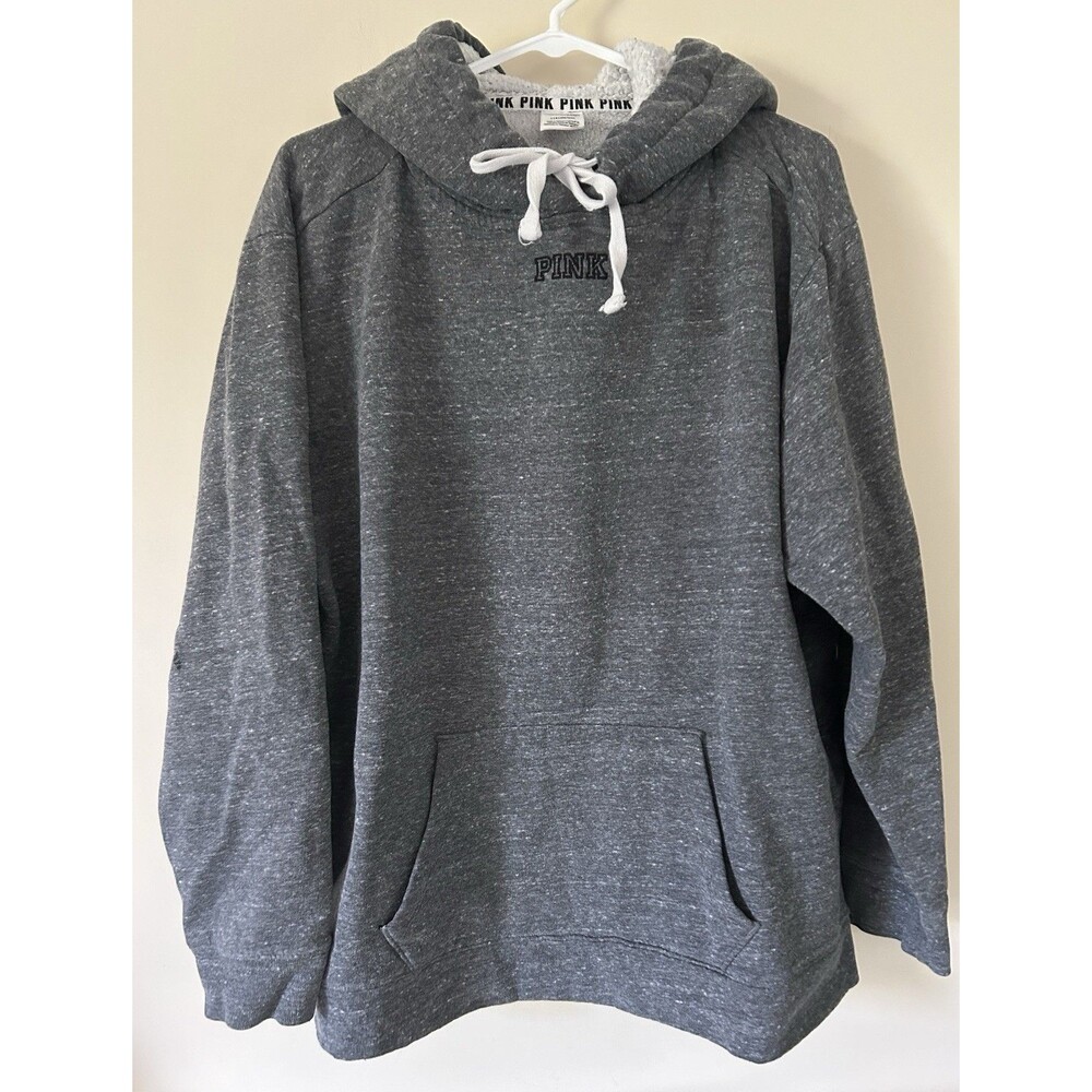 PINK Victorias Secret Hoodie Sweatshirt Wm Size Large "Pink" In Camouflage - EUC